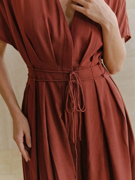 Women's New French Elegant Deep V-Neck Dress