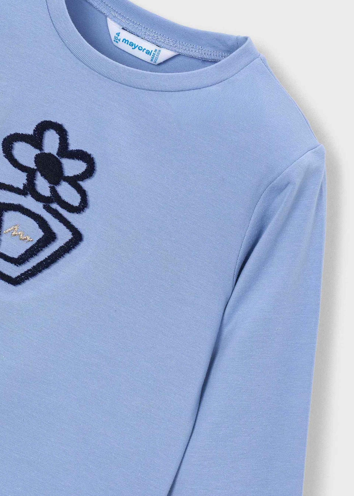 Einfaches T-Shirt mit Blumenmuster für Mädchen