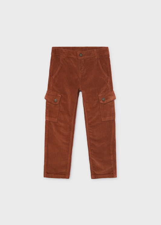 Boys' corduroy cargo trousers