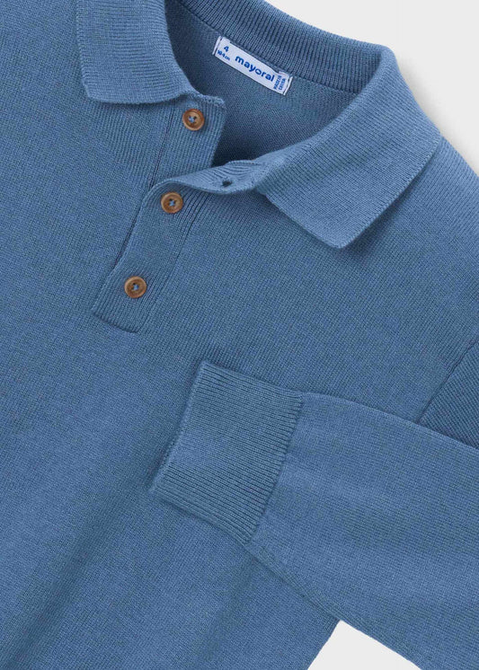 Boys' knitted polo shirt