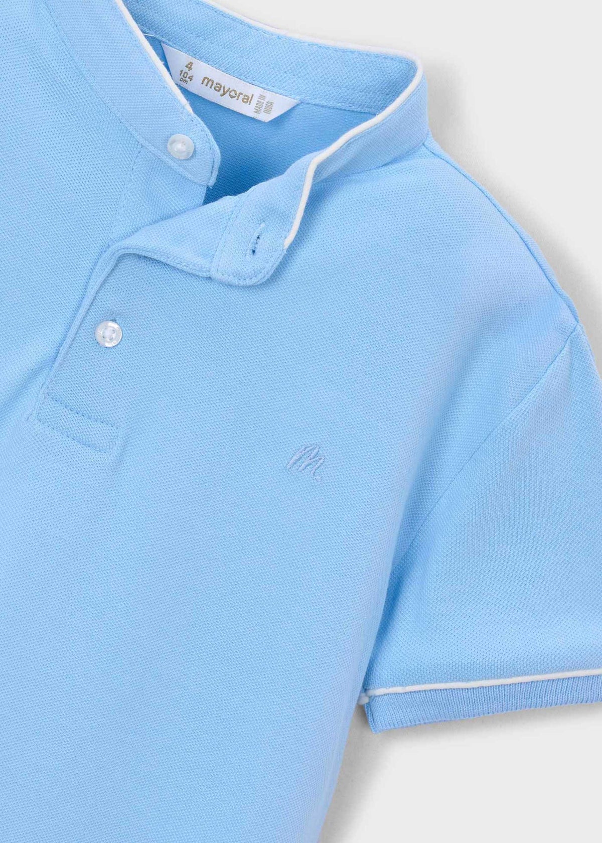 Boy's mandarin collar polo shirt