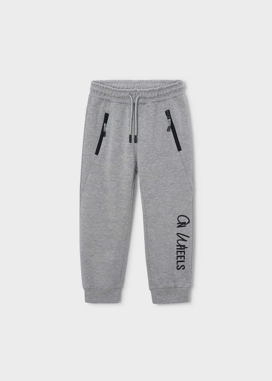 Boys' plain tracksuit bottoms