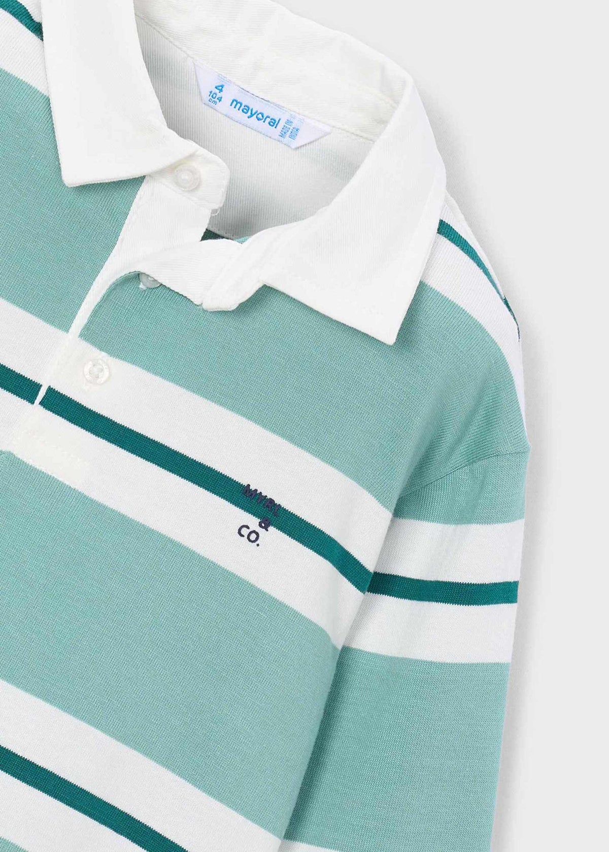 Boys' striped polo shirt
