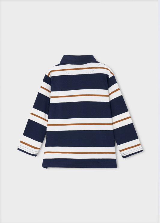 Boys' striped polo shirt