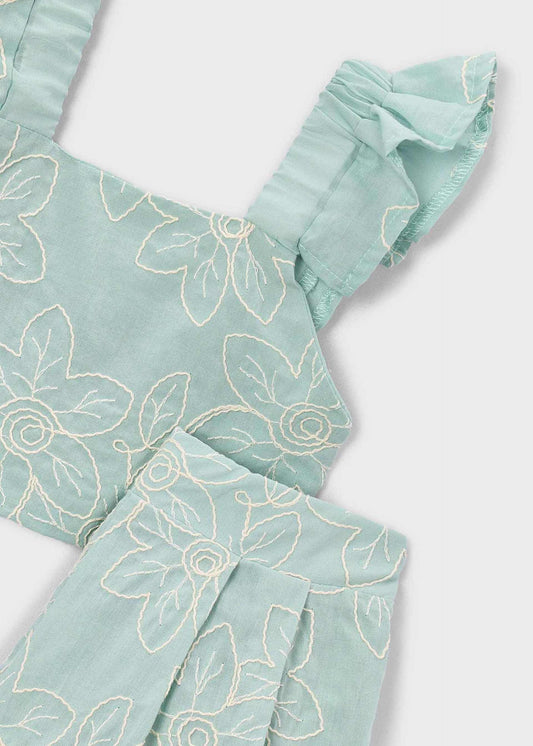 Ceremony set with Bermuda Shorts girl with ruffles