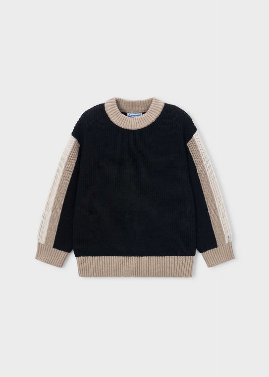 Contrast-coloured jumper for boys