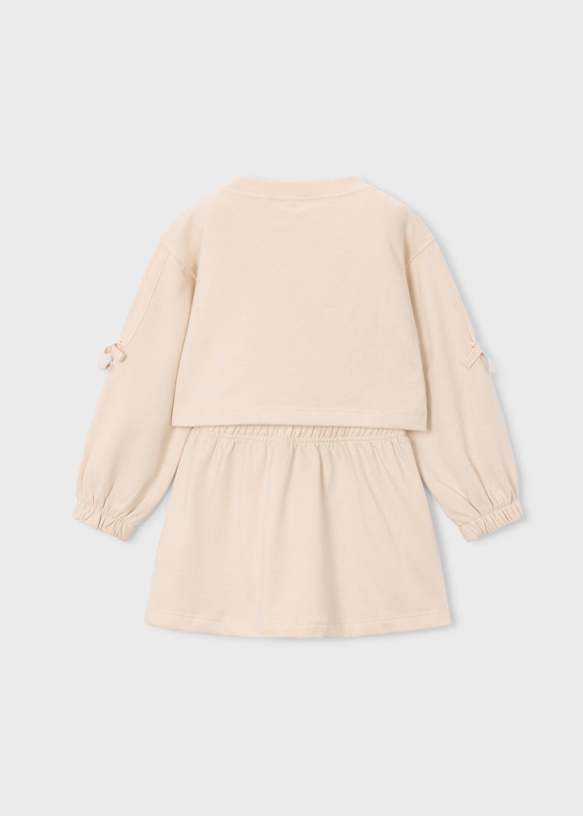 Embroidered fleece dress for girls