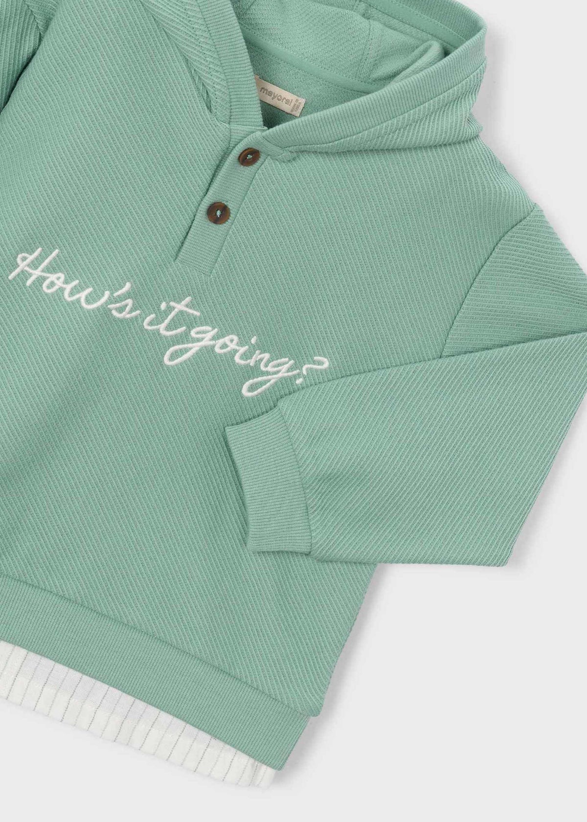Embroidered text sweatshirt for boys
