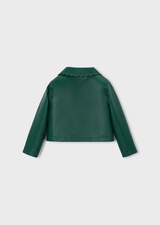 Girl faux leather jacket
