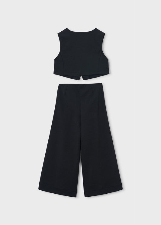 Blumen-Set aus Hose und Weste für Mädchen