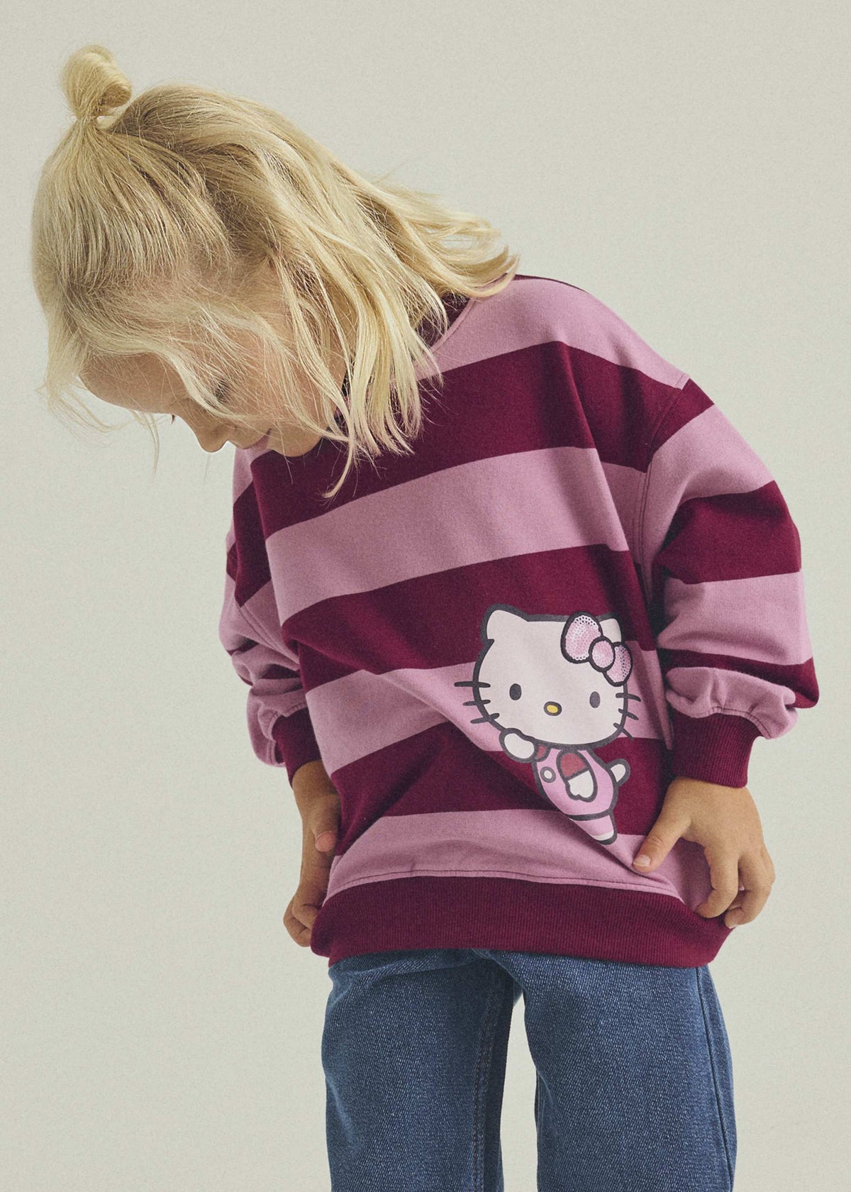 Girl Hello Kitty striped jumper