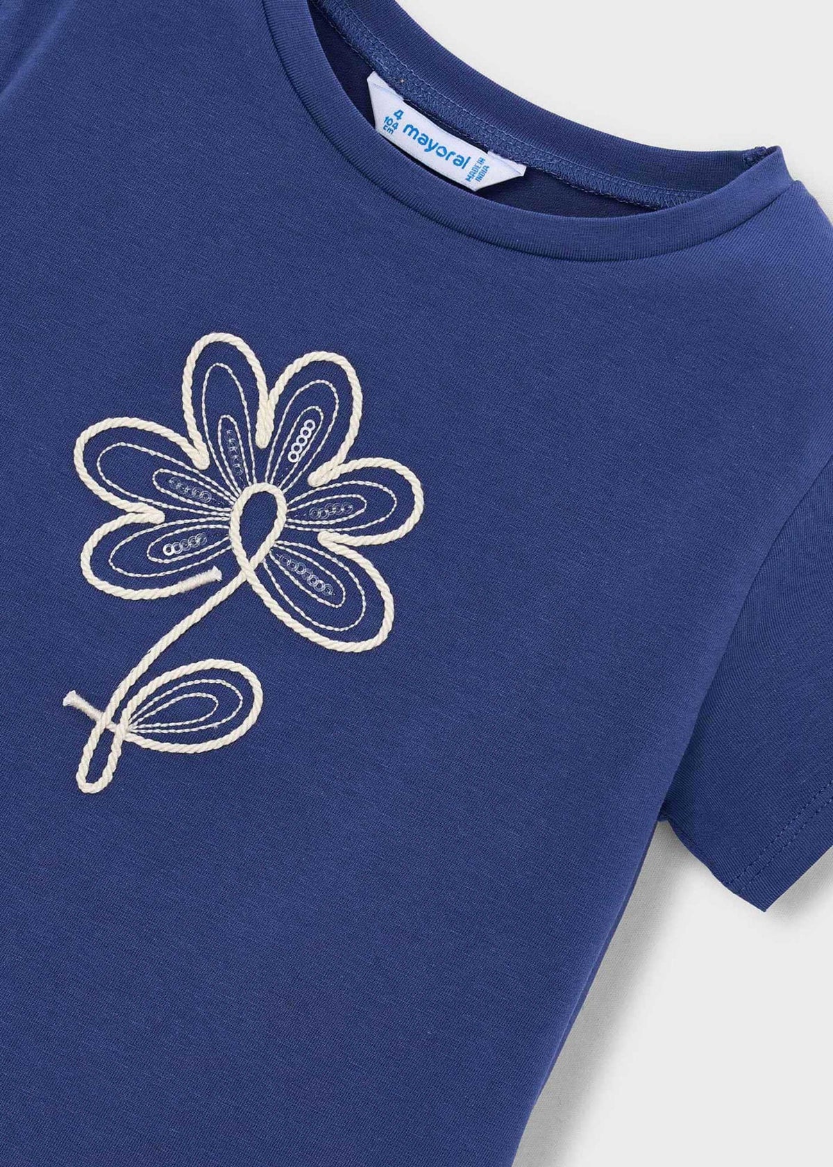 Girls basic flower t-shirt