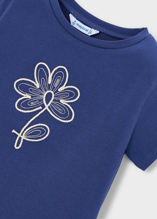 Girls basic flower t-shirt