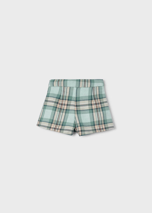 Girls' checked Bermuda shorts