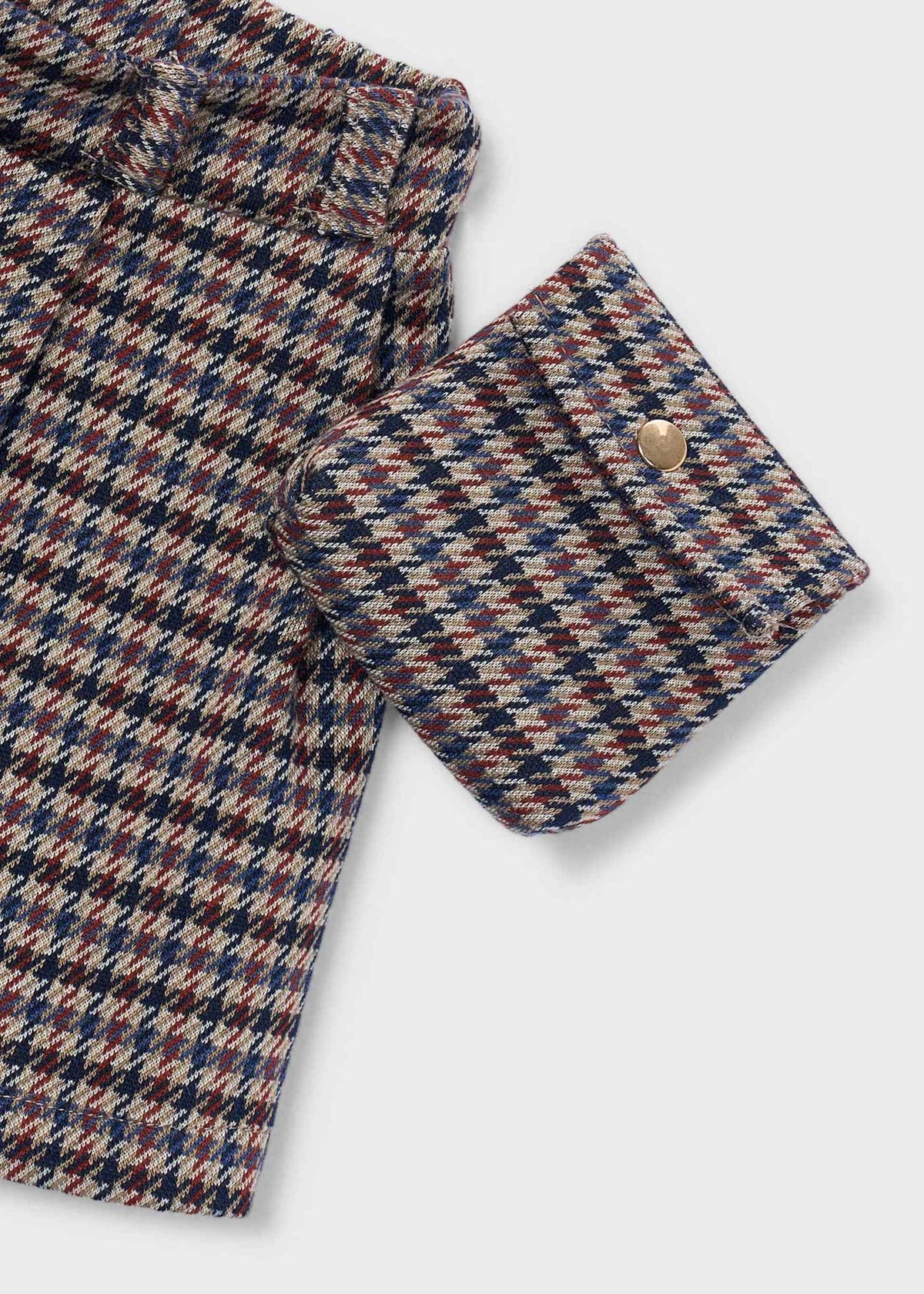 Girls' checked skirt-trousers