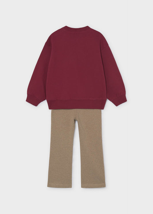 Set aus Leggings und Sweatshirt für Mädchen mit Hunde-Motiv