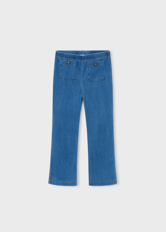 Girls' flare leggings with pockets