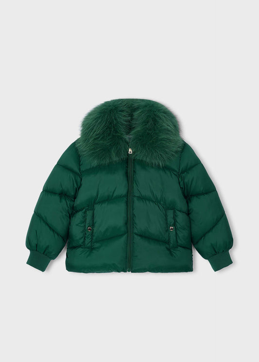 Girls' fur-trimmed coat
