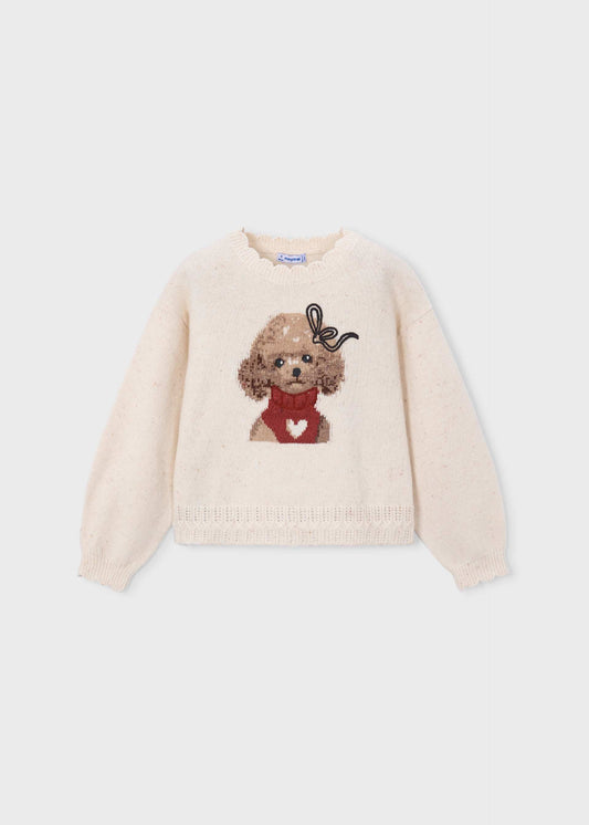 Girls' intarsia jumper