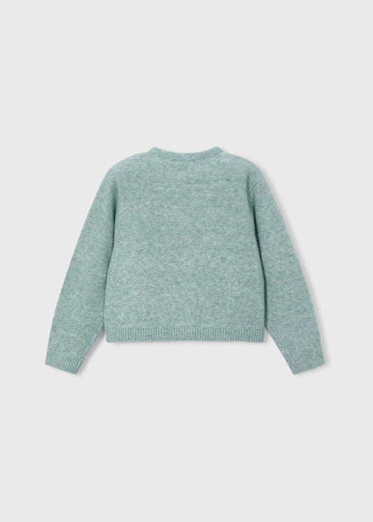 Girls' knitted cardigan with bows