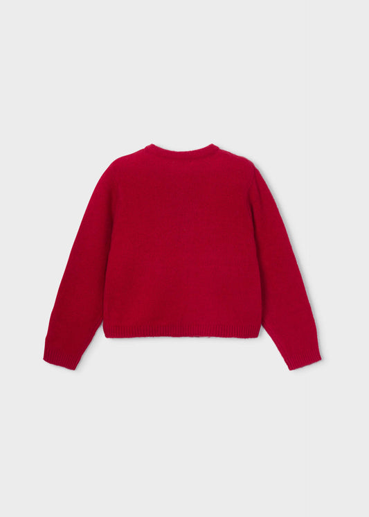 Girls' knitted cardigan with bows