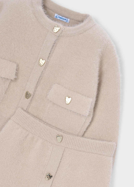 Strickrock- und Cardigan-Set für Mädchen