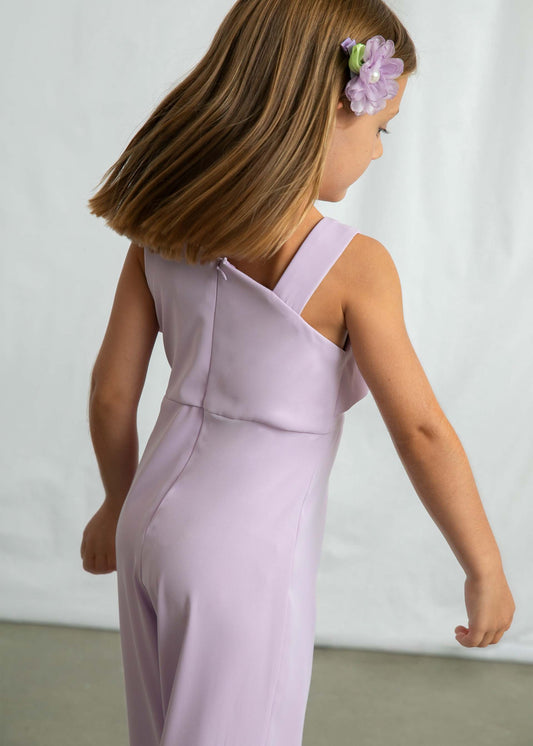 Girl's lace-up jumpsuit