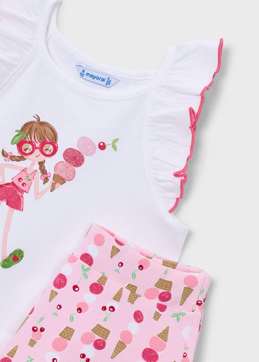 Mädchen-Shortset mit Print