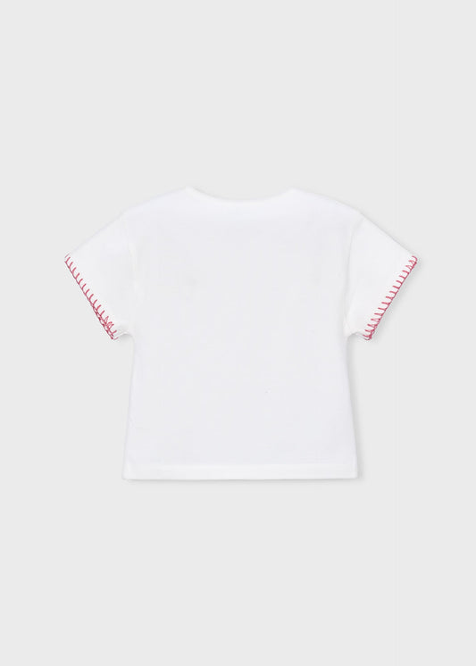 Kurzärmeliges Blumen-T-Shirt für Mädchen
