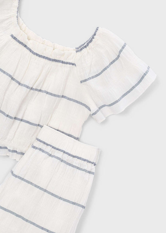 Girls' striped pants and top set
