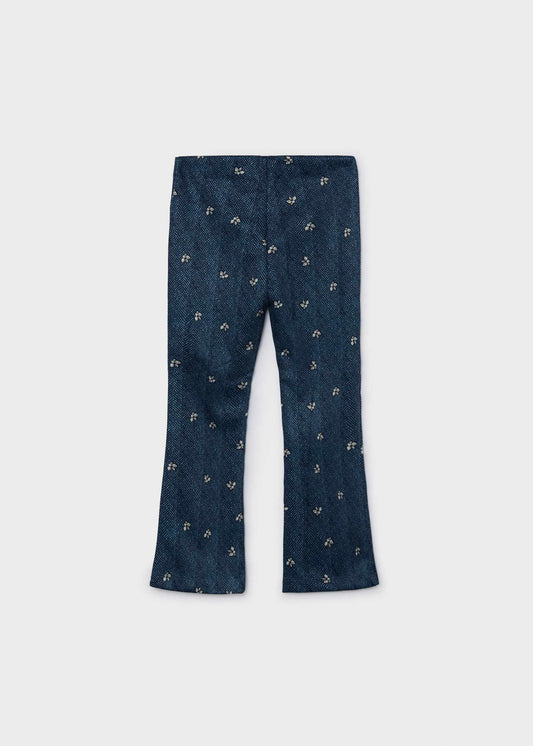 Girls' suede-effect flared leggings