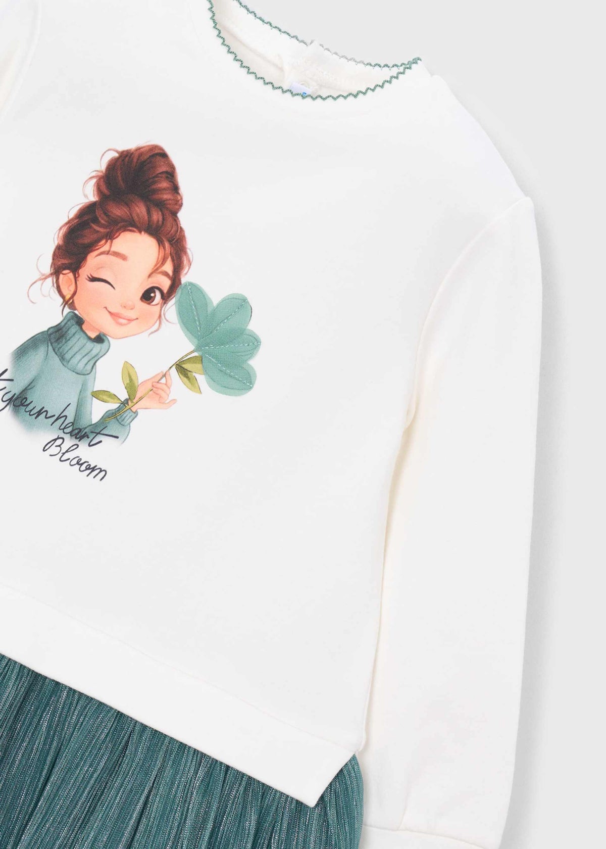 Girls' tulle mix dress