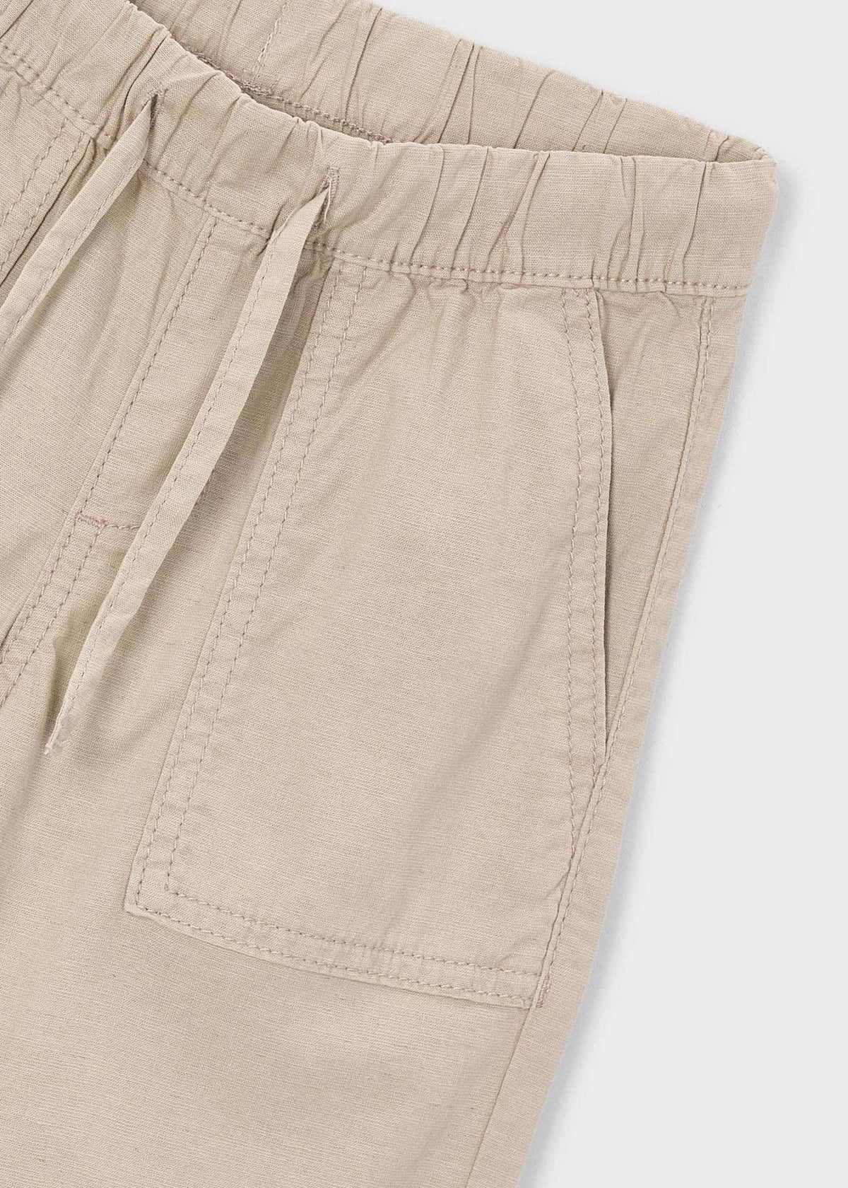 Lange Jogginghose mit Leinenanteil für Jungen
