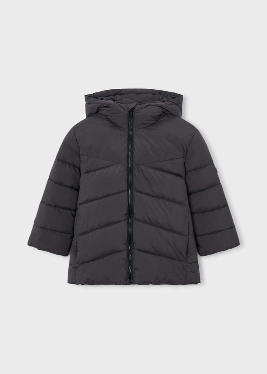 Long quilted jacket for boys