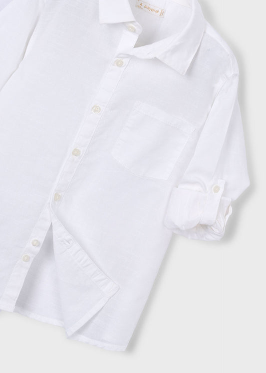 Long-sleeved linen shirt for children
