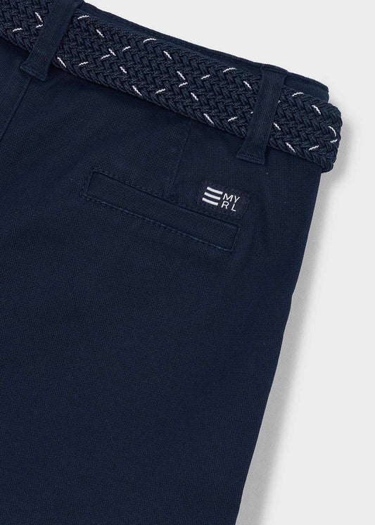 Piqué Bermuda shorts with belt