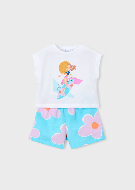 Print short set girl