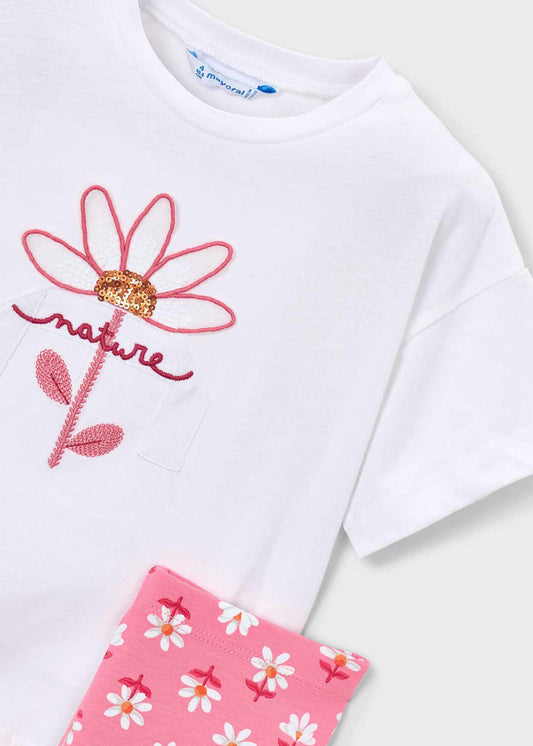 Printed leggings and T-shirt set for girls