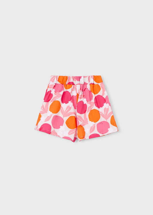 Printed pleated skirt trousers for girls