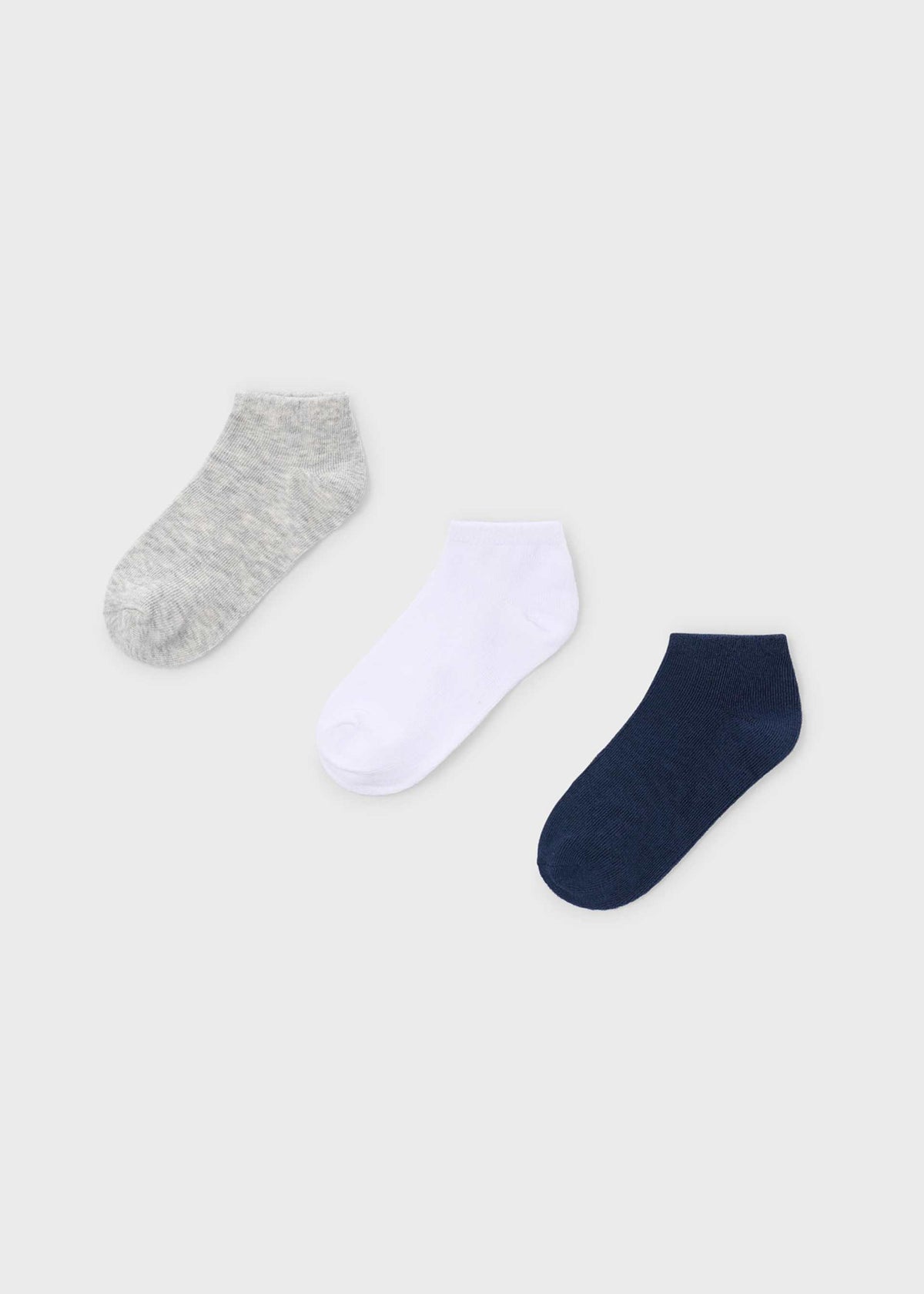3er-Set einfarbige Kindersocken
