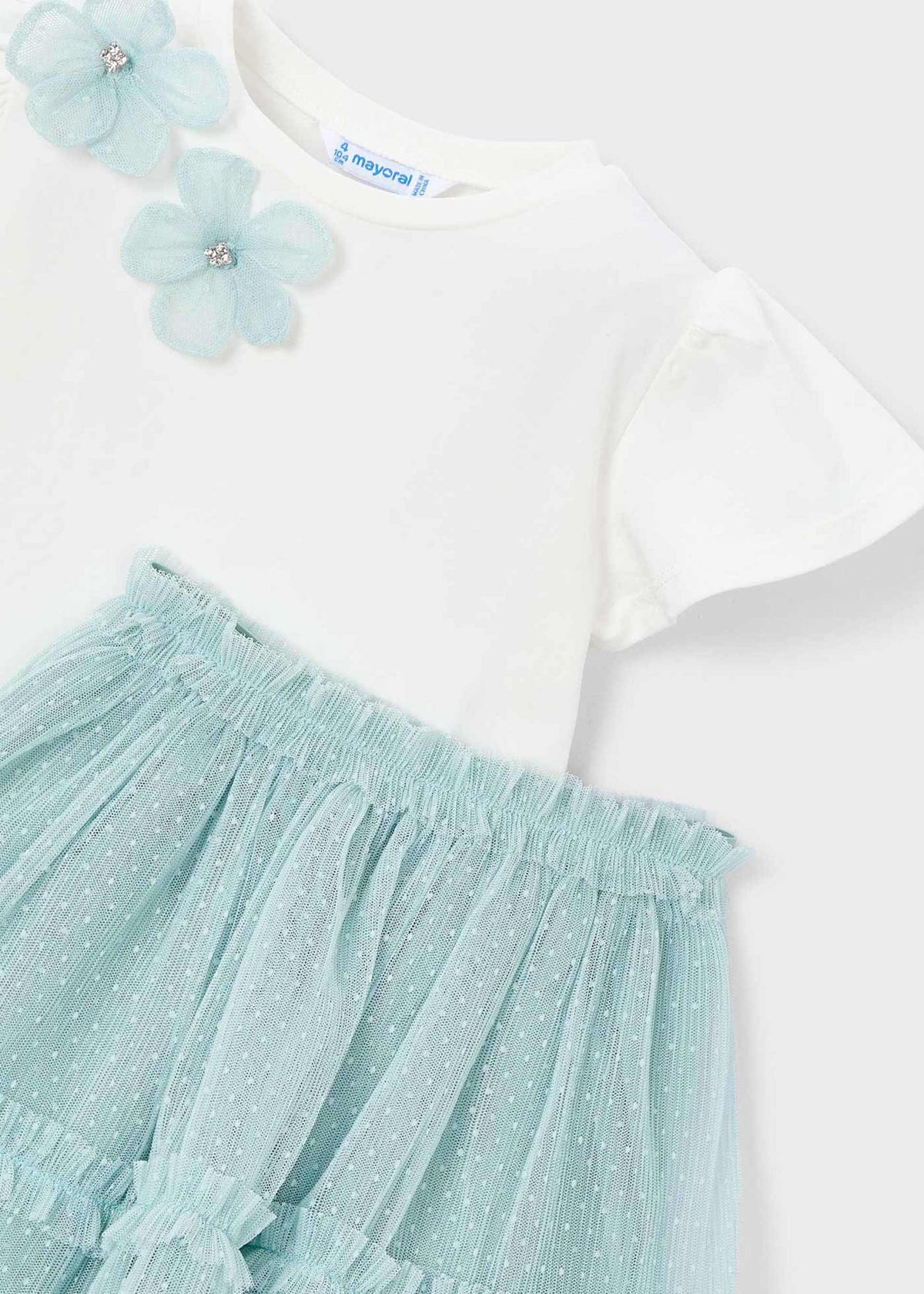 Tulle skirt and T-shirt set for girls