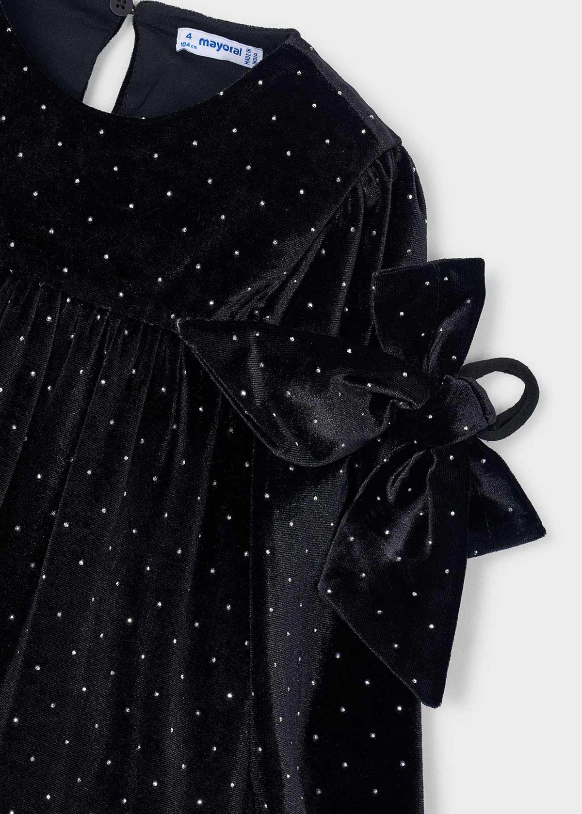 Samtkleid mit Haarband für Mädchen
