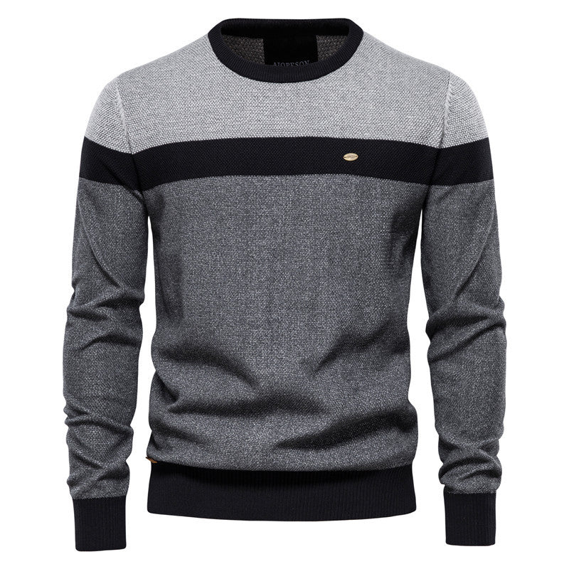 Herren Freizeit Warmer Unifarbener Pullover