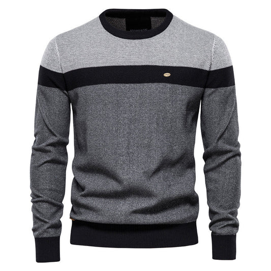 Herren Freizeit Warmer Unifarbener Pullover