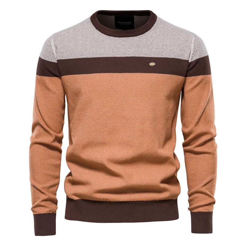 Herren Freizeit Warmer Unifarbener Pullover
