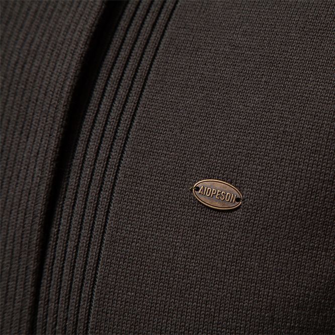 Herren Lässige Strickjacke im Vintage-Stil mit V-Ausschnitt und offener Vorderseite