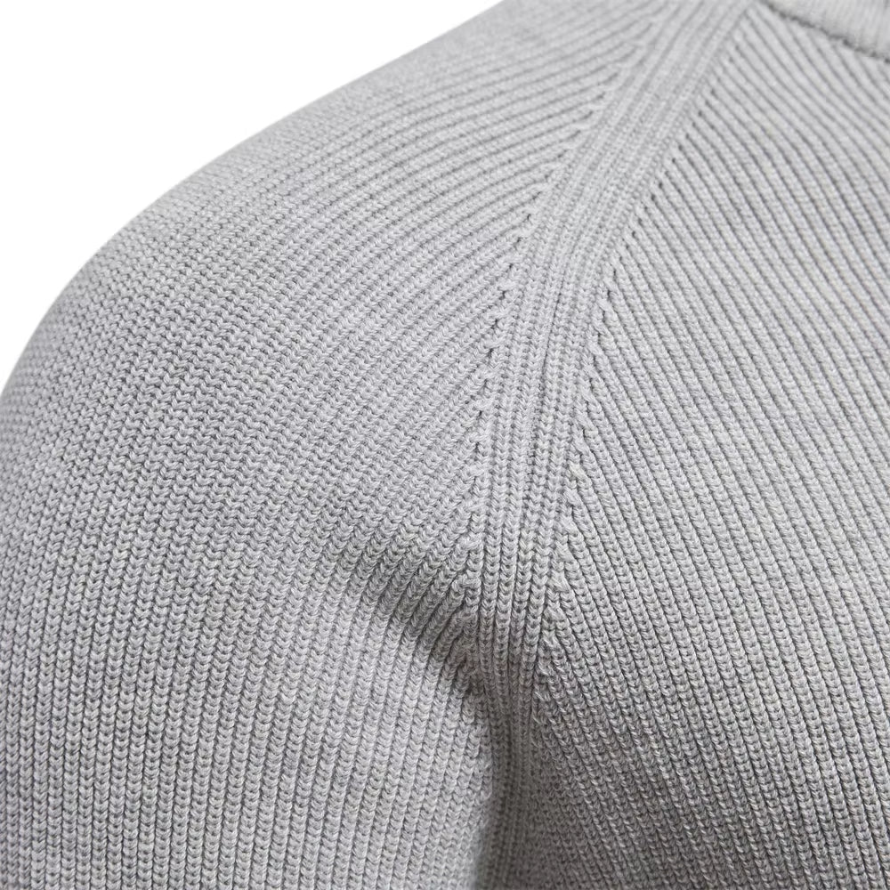 Herren Pullover mit Stehkragen und kurzem Reißverschluss