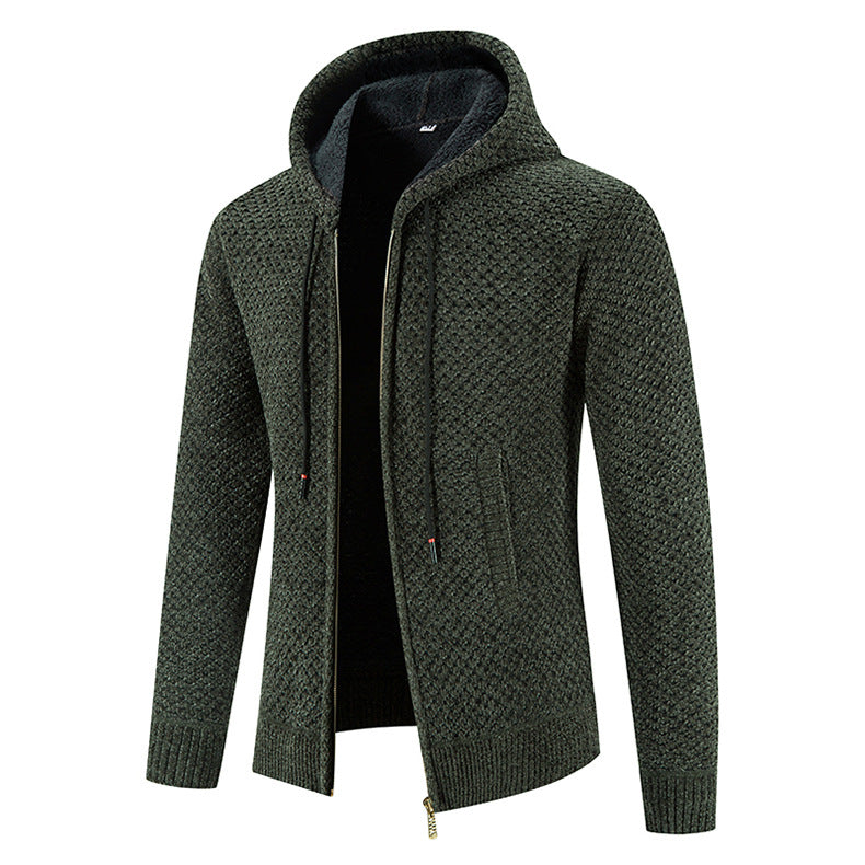 Gerippter Strick-Cardigan für Herren