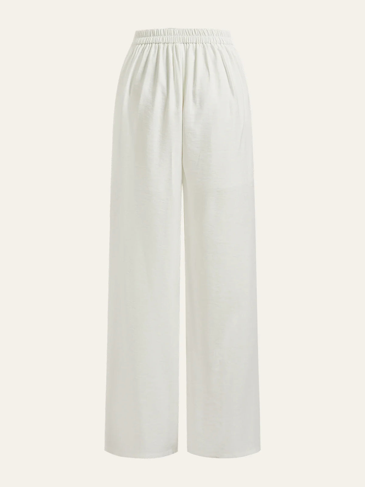 Women's White Elegant Casual Loose Pants