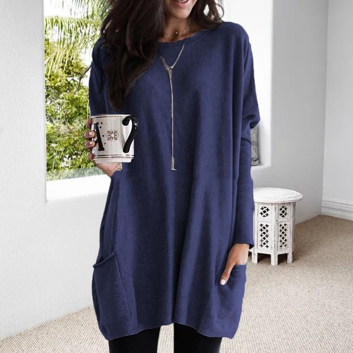 Damen schicker Rundhals-Pullover für Herbst/Winter